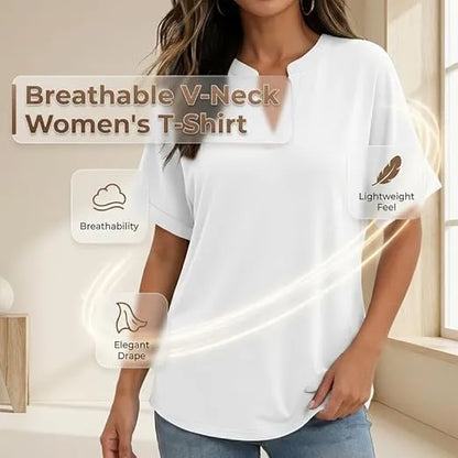 Women's Plain Short Sleeve Blouse