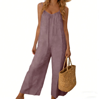 Women's Chic Basic Strappy Backless Spaghetti Strap Overalls