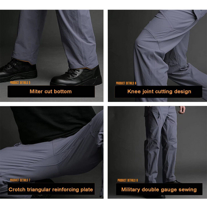 Men's Cargo Pants 100% Cotton Work Trousers Tactical Combat Outdoor Hiking Pant