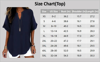 Women's Plain Short Sleeve Blouse