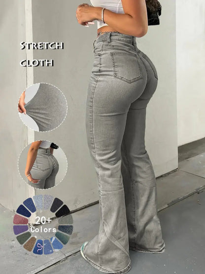 Women's High Waist Flare Leg Jeans