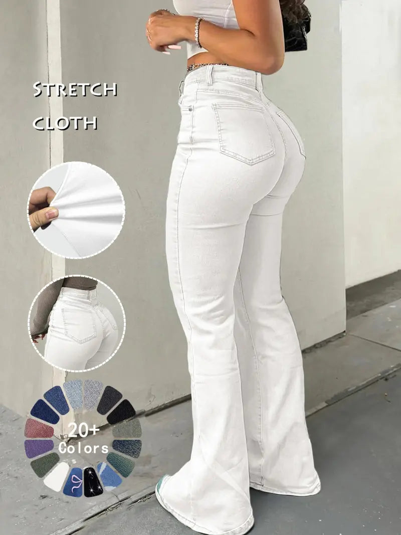 Women's High Waist Flare Leg Jeans