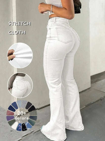Women's High Waist Flare Leg Jeans