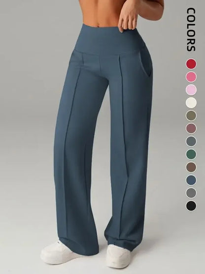 Women's  Wide Leg High Waist Sporty Casual Sweatpants with Pockets