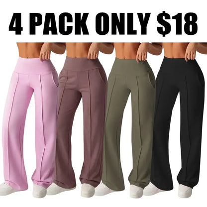 Women's  Wide Leg High Waist Sporty Casual Sweatpants with Pockets