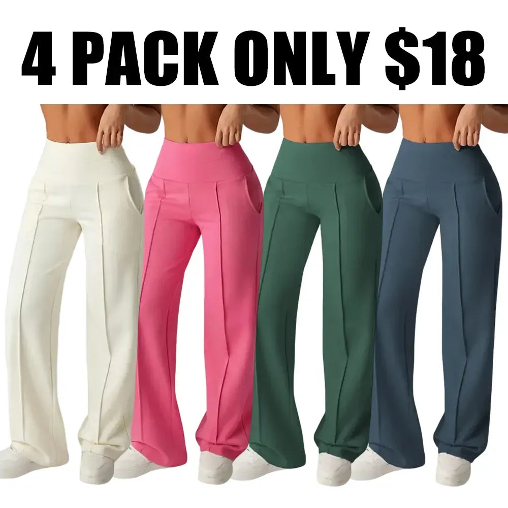 Women's  Wide Leg High Waist Sporty Casual Sweatpants with Pockets