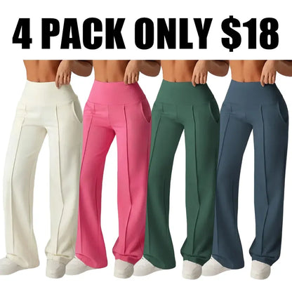Women's  Wide Leg High Waist Sporty Casual Sweatpants with Pockets