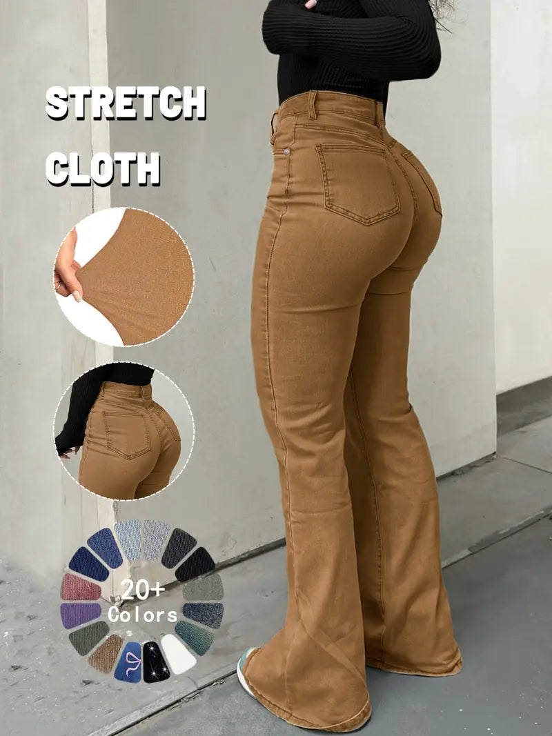 Women's High Waist Flare Leg Jeans