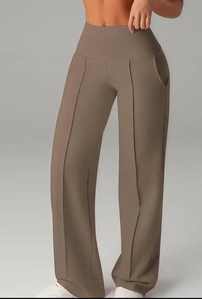 Women's  Wide Leg High Waist Sporty Casual Sweatpants with Pockets
