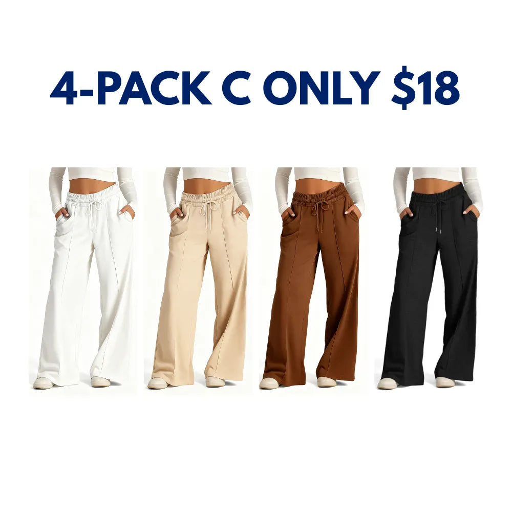 Women's Wide Leg Sweatpants Casual Loose Solid Color Pants