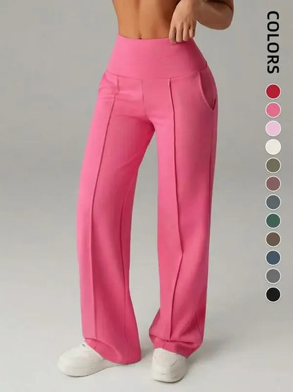 Women's  Wide Leg High Waist Sporty Casual Sweatpants with Pockets