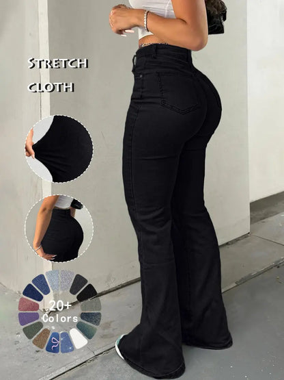 Women's High Waist Flare Leg Jeans