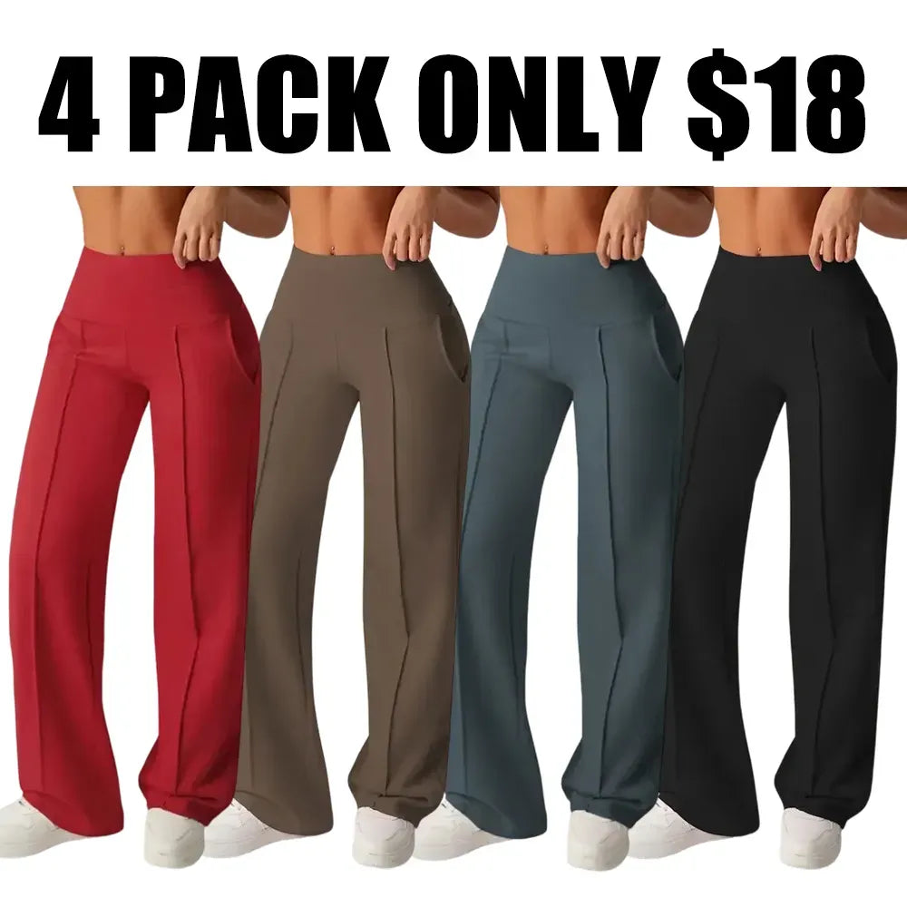 Women's  Wide Leg High Waist Sporty Casual Sweatpants with Pockets