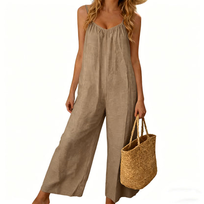 Women's Chic Basic Strappy Backless Spaghetti Strap Overalls