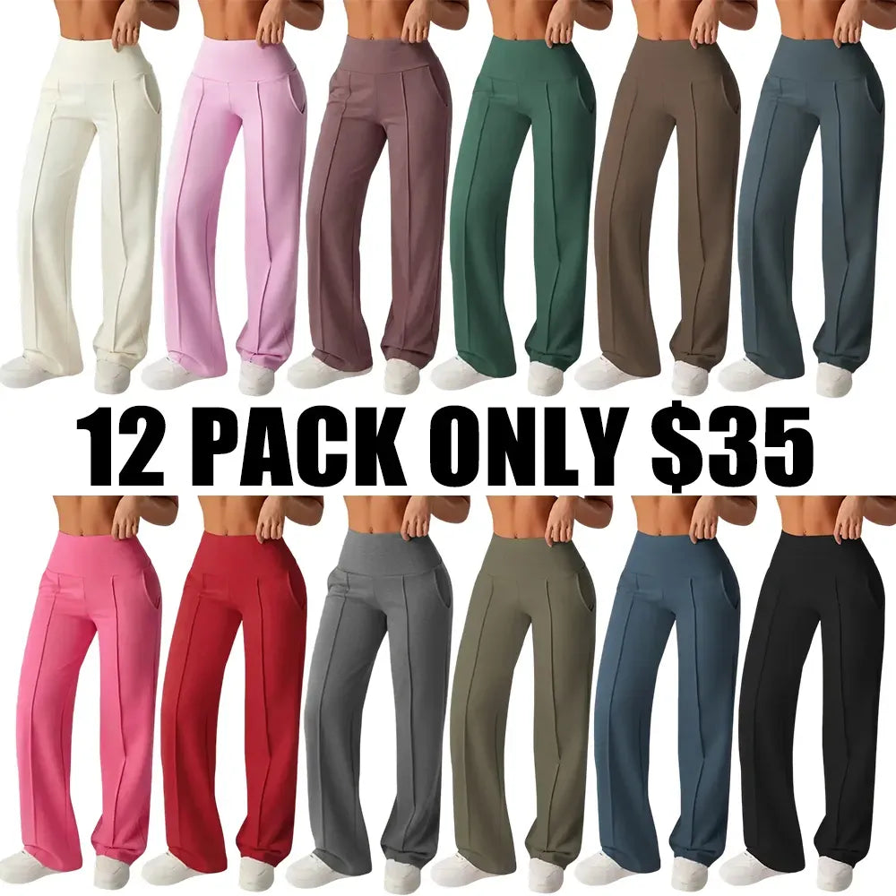 Women's  Wide Leg High Waist Sporty Casual Sweatpants with Pockets