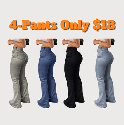 Women's High Waist Flare Leg Jeans