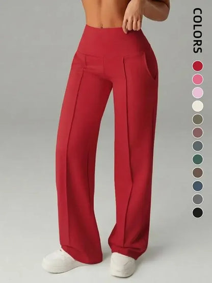 Women's  Wide Leg High Waist Sporty Casual Sweatpants with Pockets